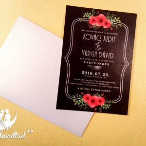 Nyomtatott esküvői meghívó 1.