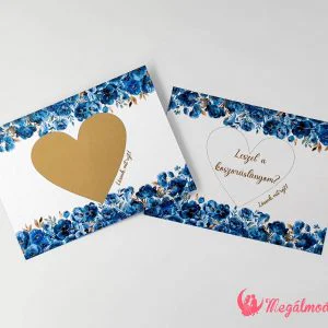 Kék rózsás koszorúslány felkérő kaparós sorsjegy