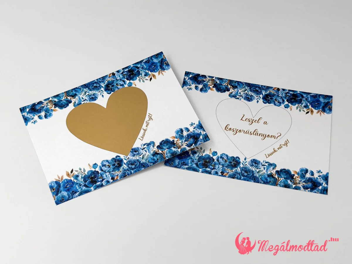 Kék rózsás koszorúslány felkérő egyben