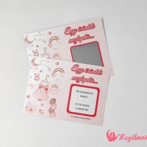 Kislányos babaváró kaparós sorsjegy