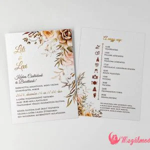 Nyomtatott esküvői meghívó 126.