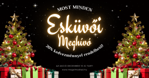 Karácsonyi ajánlat: 20% kedvezmény minden esküvői meghívóra, december 13-ig.